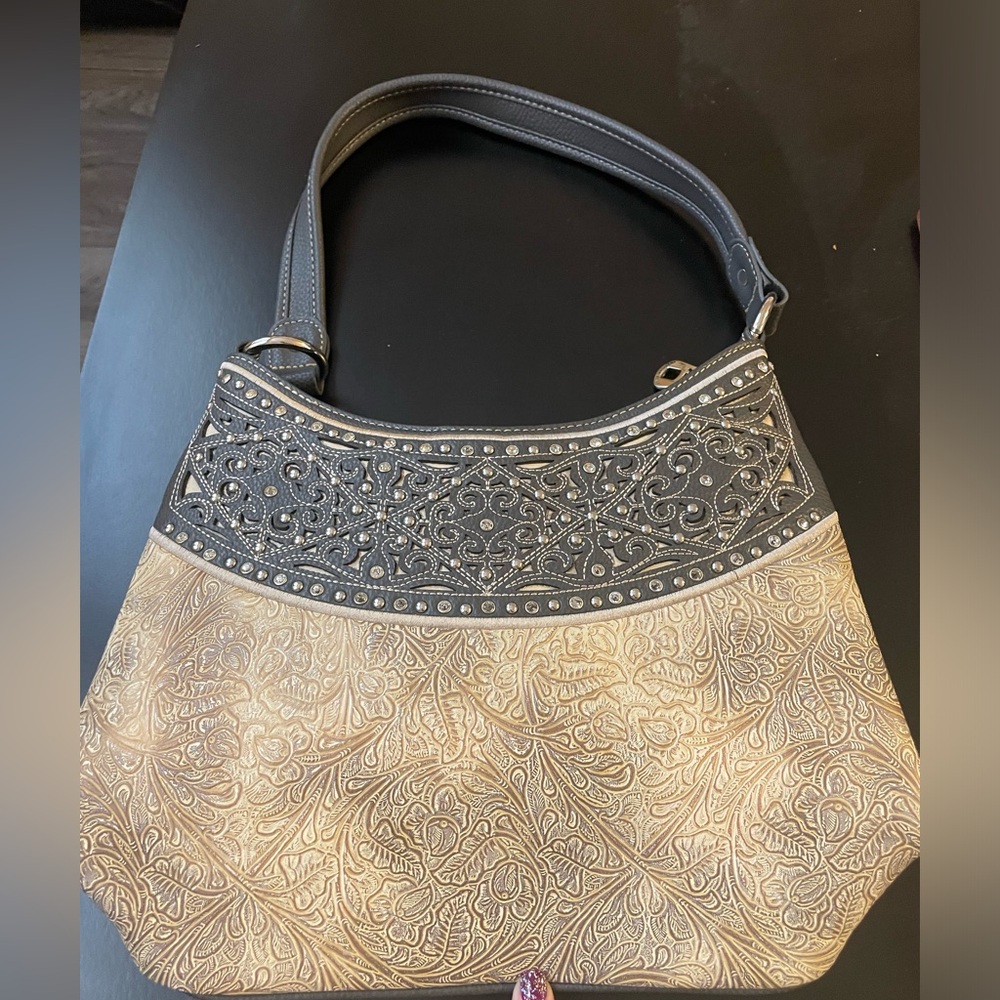 Pre-owned Vintage American Bling Handbag & Wallet Set.